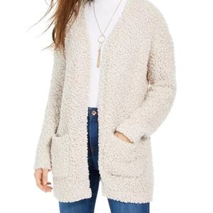 Hippie Rose Juniors' Plush Hooded Cardigan Magic Stone S
